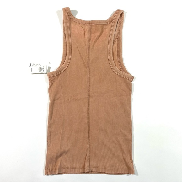 New Aerie Basic Ribbed Tank Top Blush - Picture 2 of 6
